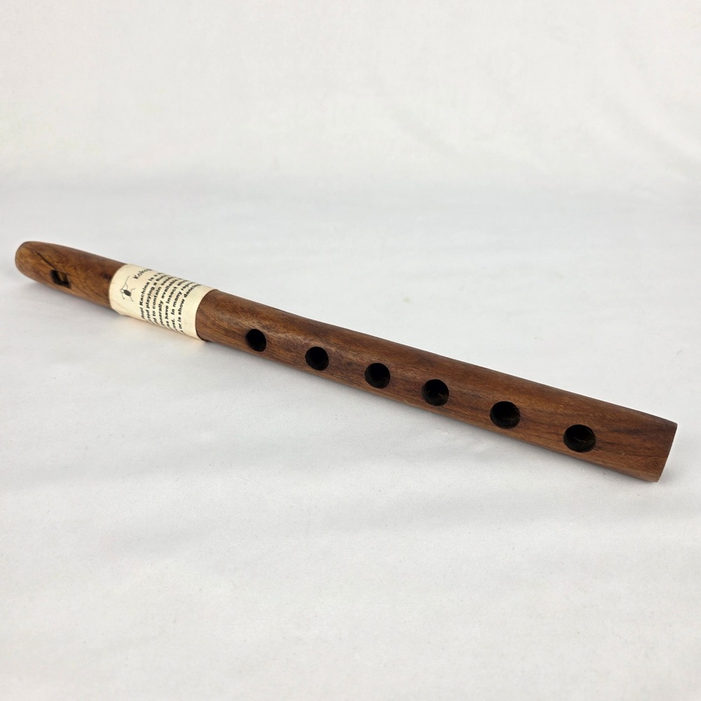 Hopi Kachani Handmade Wooden Flute Native American Kokopelli Style Whistle SPLIT